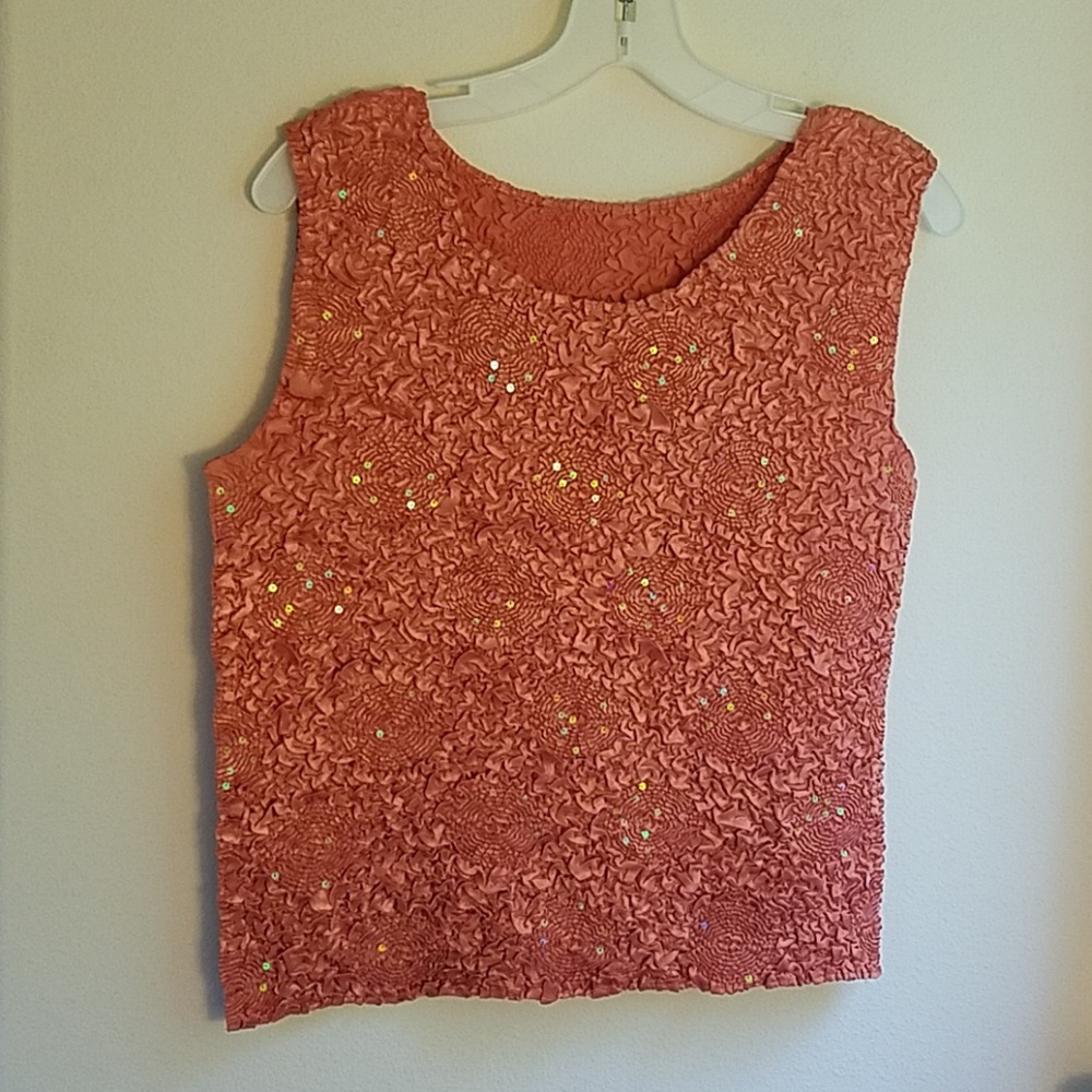Sequined scrunch top
